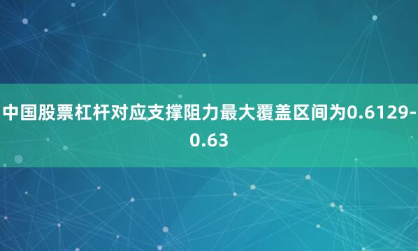 中国股票杠杆对应支撑阻力最大覆盖区间为0.6129-0.63